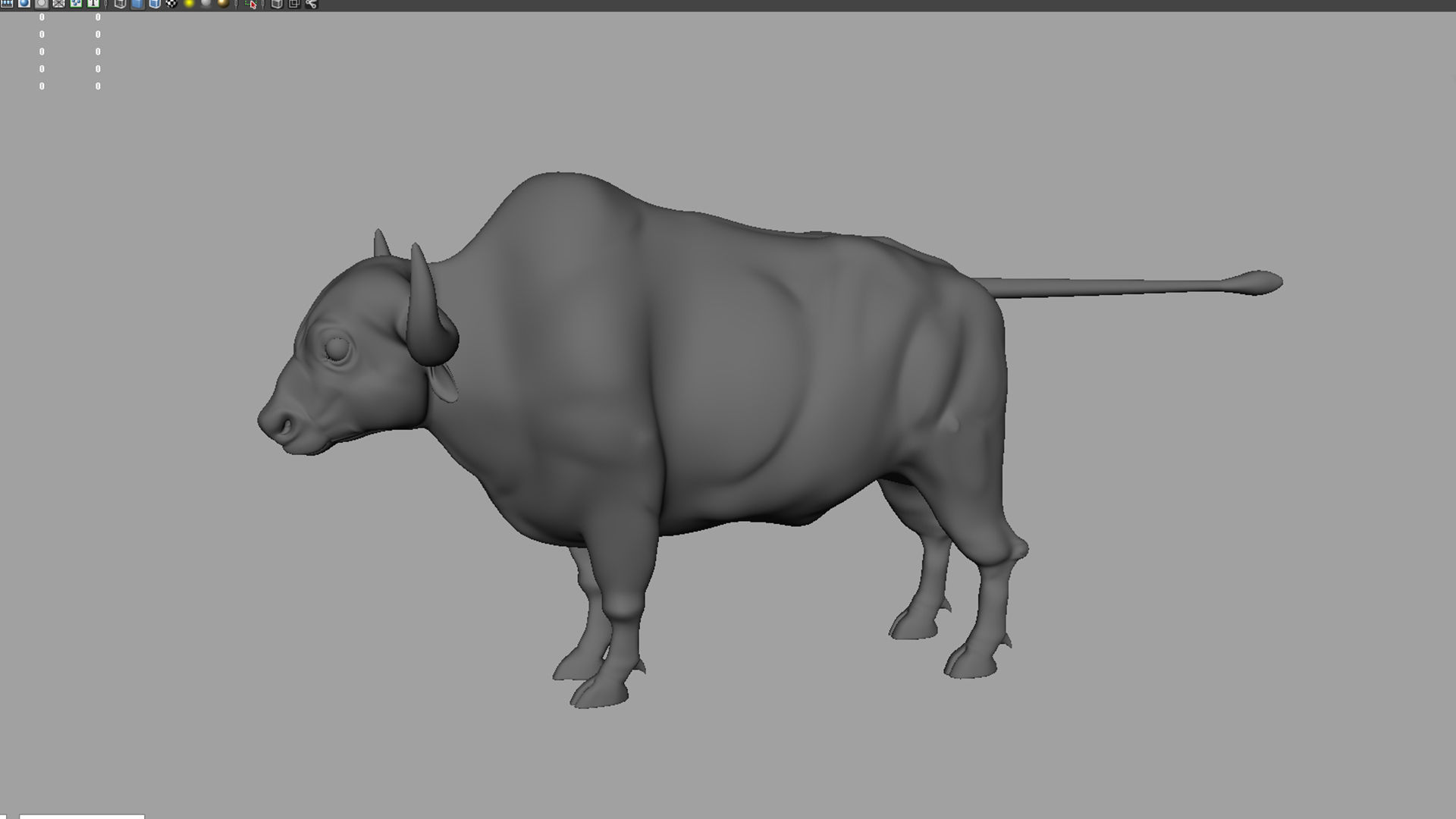 yak 2 bull 3D model_6