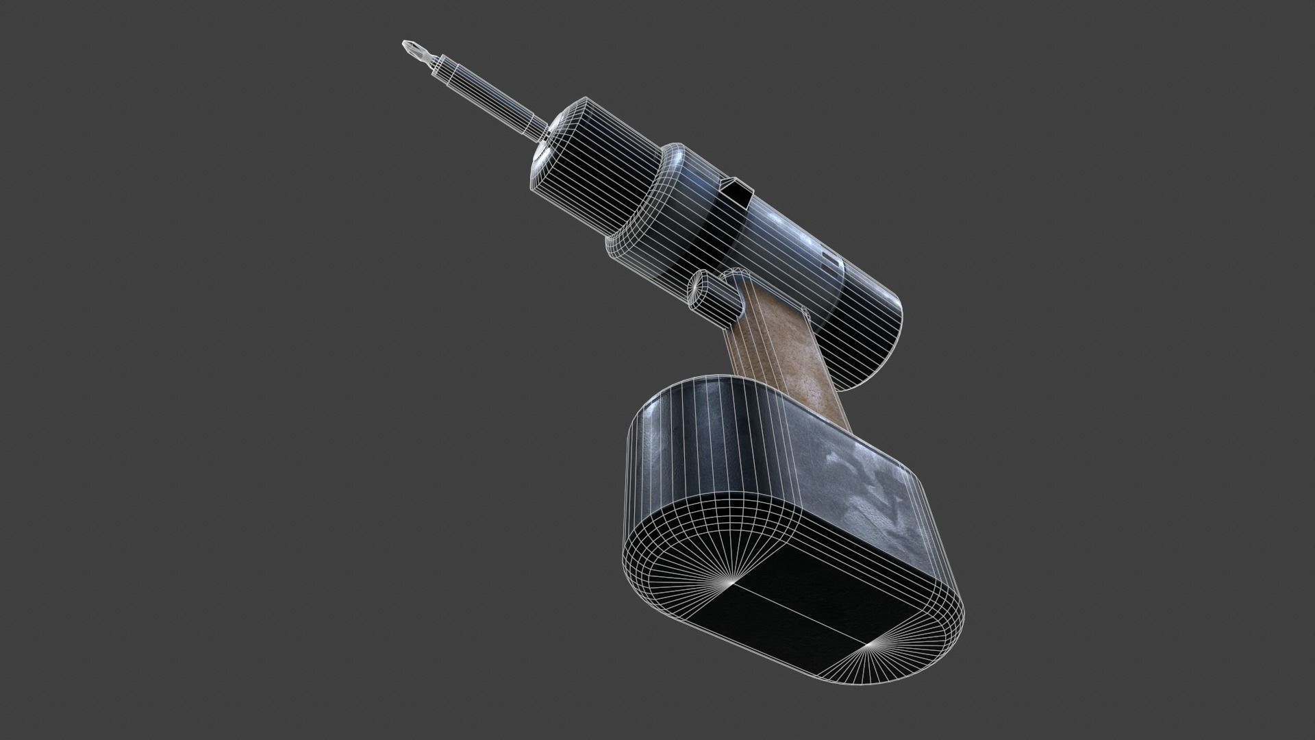 Cordless Drill V02 - Low Poly Low-poly 3D model_21