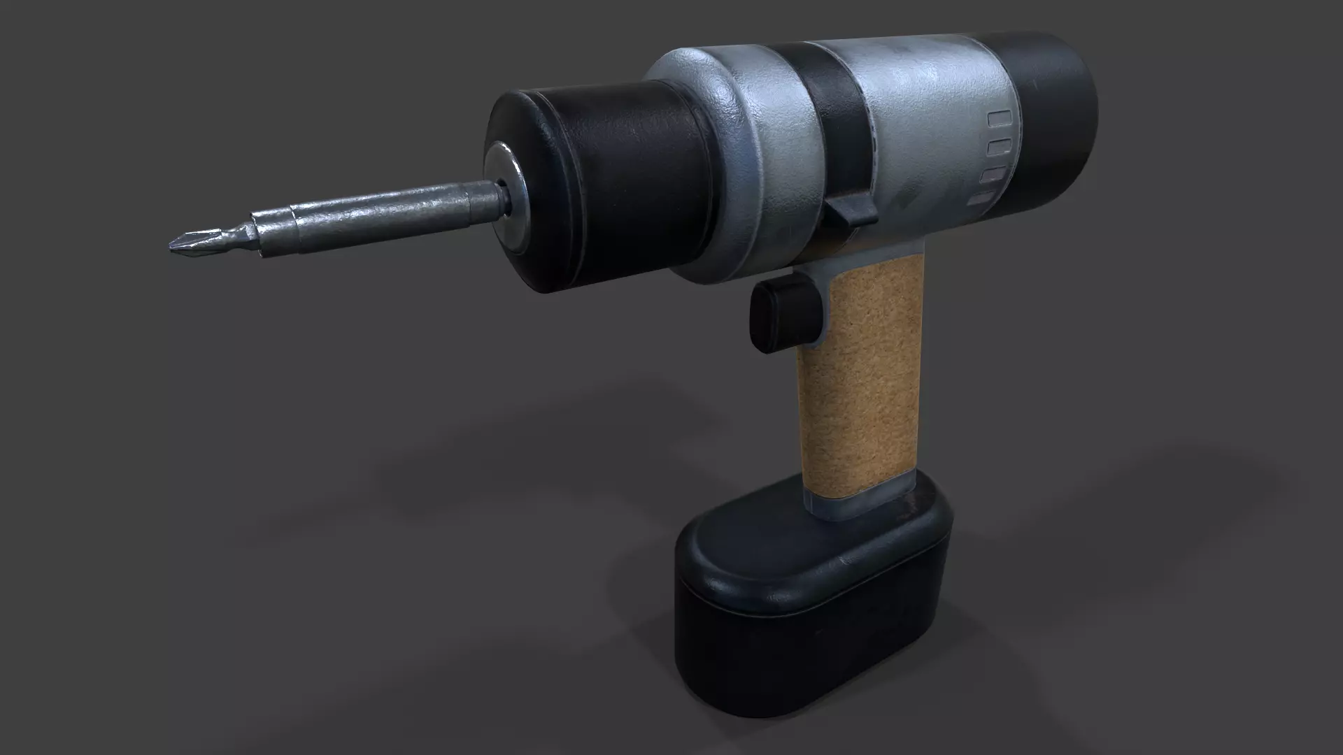 Cordless Drill V02 - Low Poly Low-poly 3D model_0