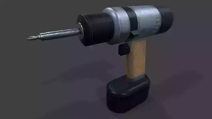 Cordless Drill V02 - Low Poly Low-poly 3D model