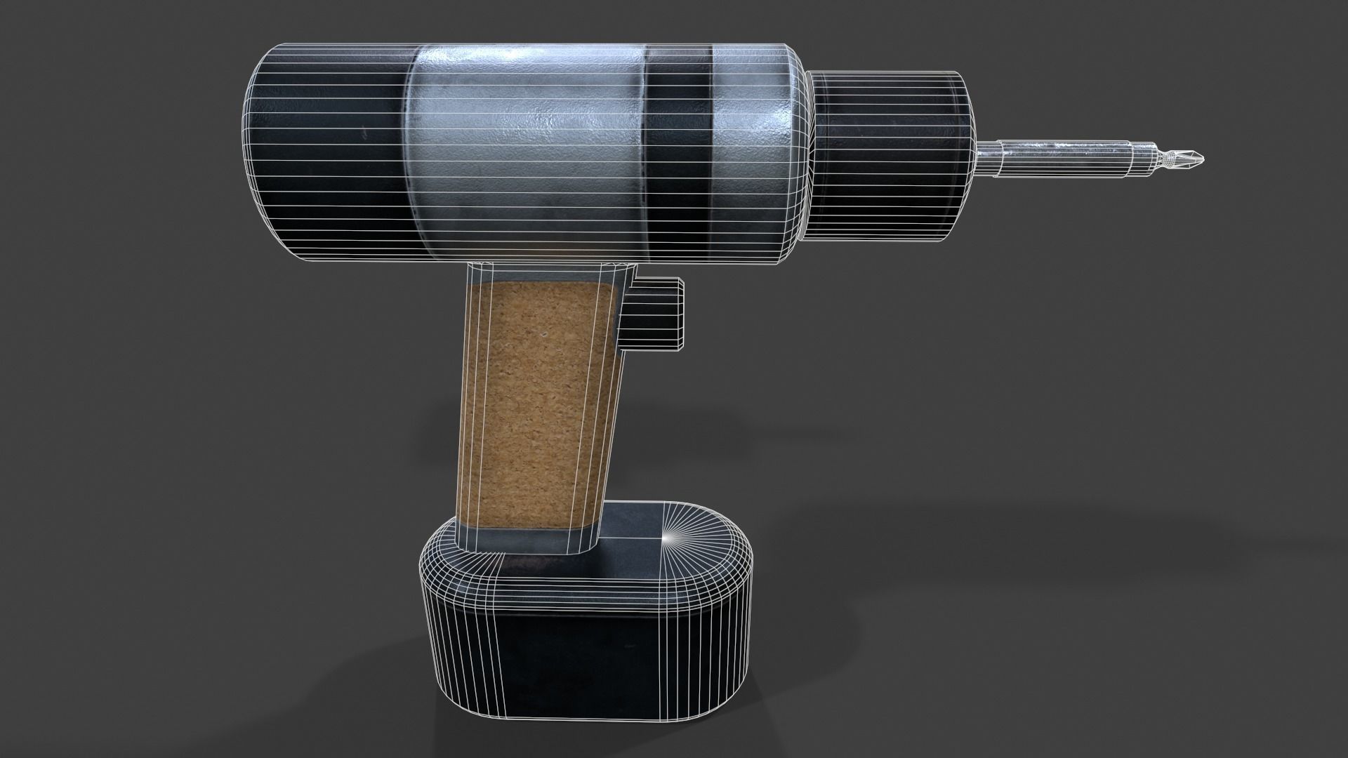 Cordless Drill V02 - Low Poly Low-poly 3D model_7