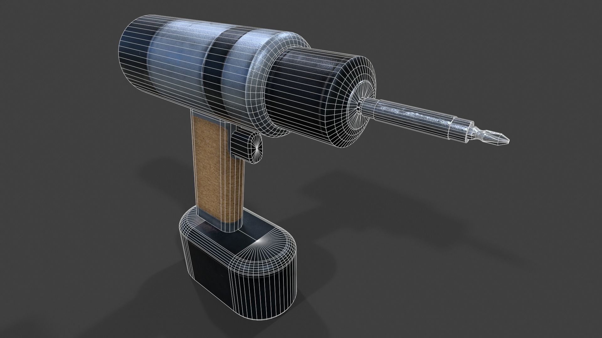 Cordless Drill V02 - Low Poly Low-poly 3D model_5