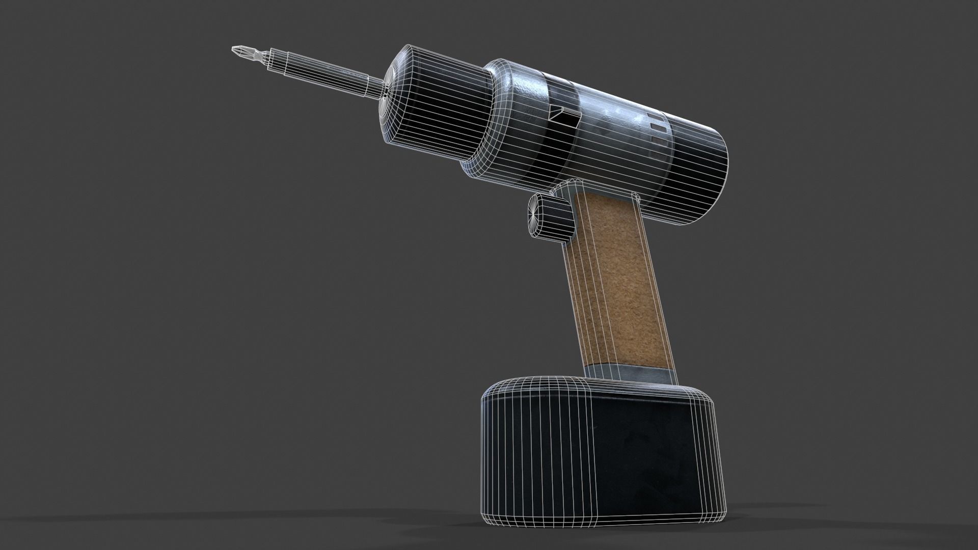 Cordless Drill V02 - Low Poly Low-poly 3D model_17