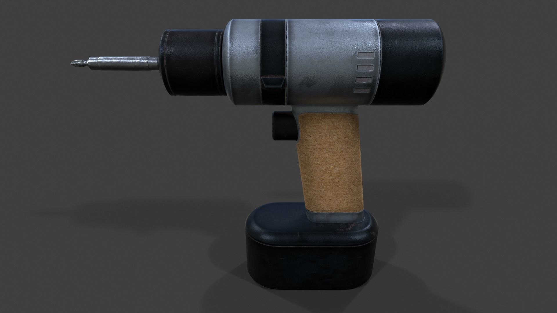 Cordless Drill V02 - Low Poly Low-poly 3D model_14