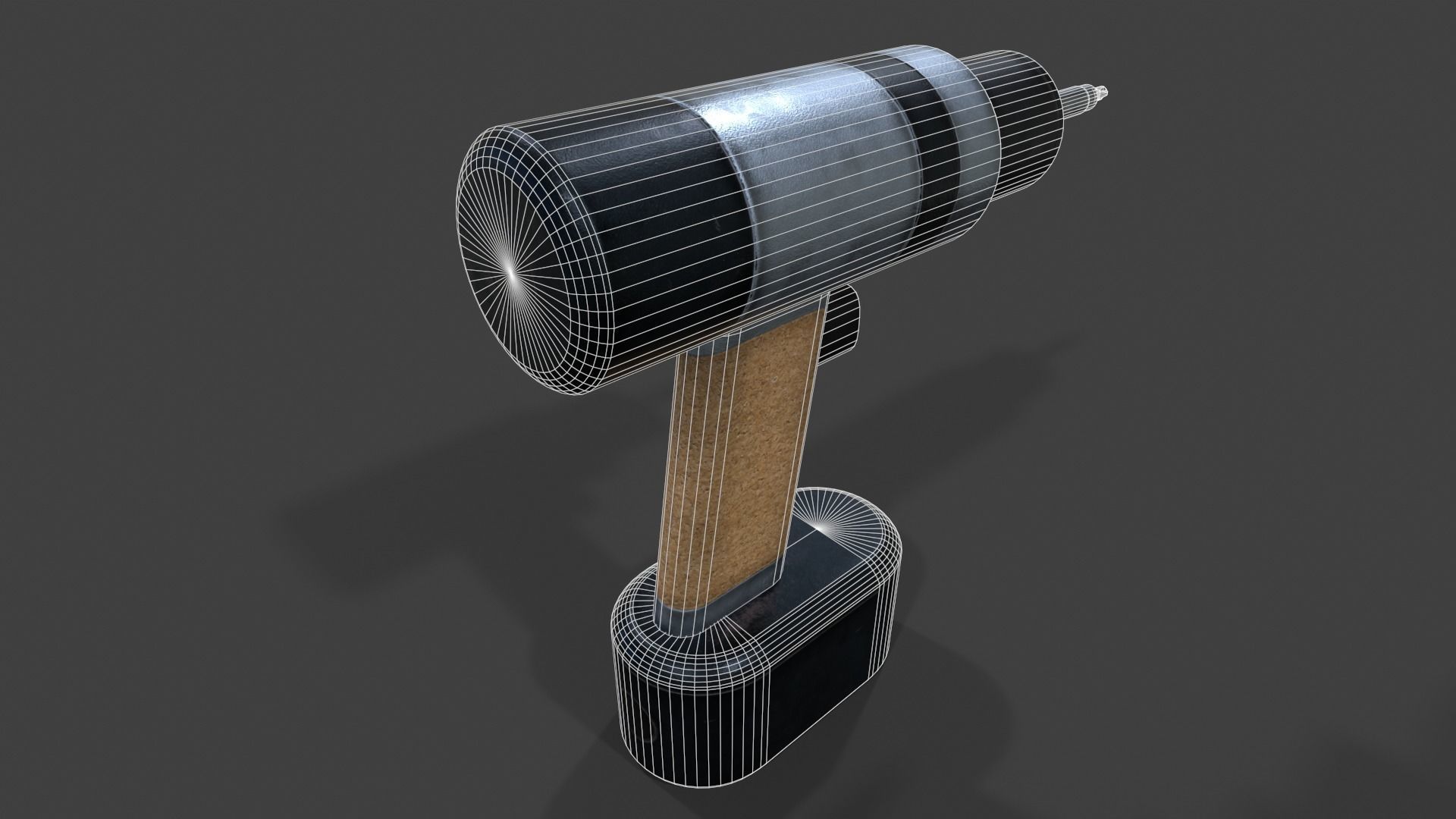 Cordless Drill V02 - Low Poly Low-poly 3D model_9