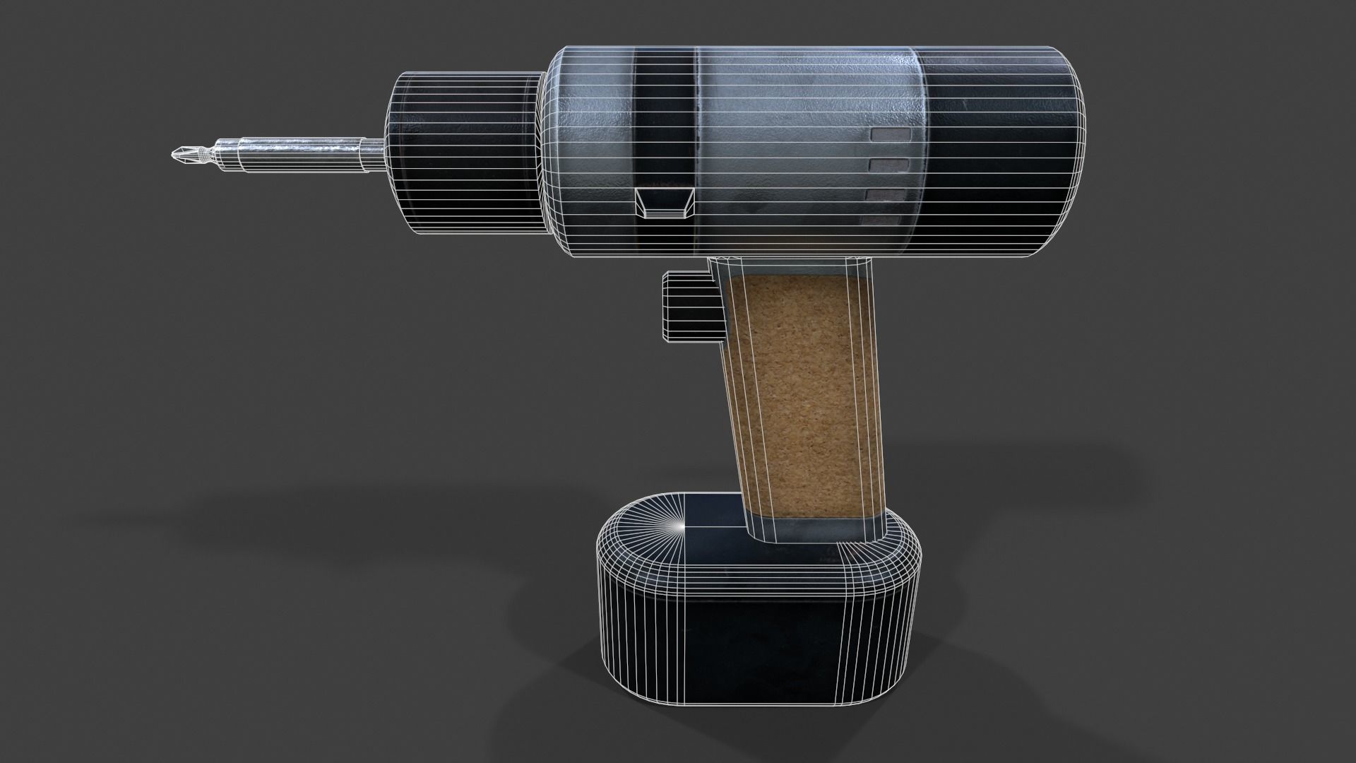 Cordless Drill V02 - Low Poly Low-poly 3D model_15