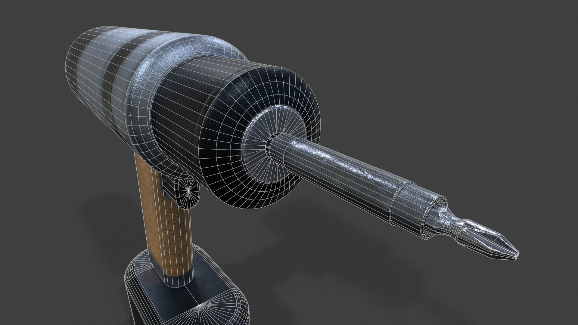 Cordless Drill V02 - Low Poly Low-poly 3D model_23