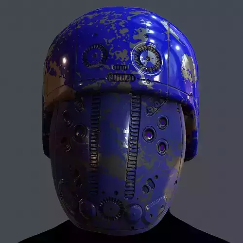 Gas mask helmet 3d model scifi Low-poly Low-poly 3D model