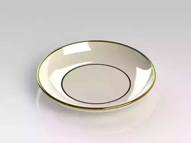Plate gold rimmed