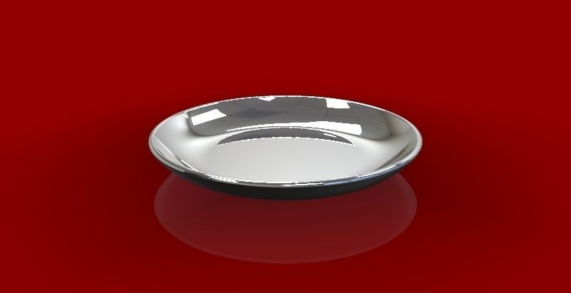 Plate gold rimmed Free 3D model_1