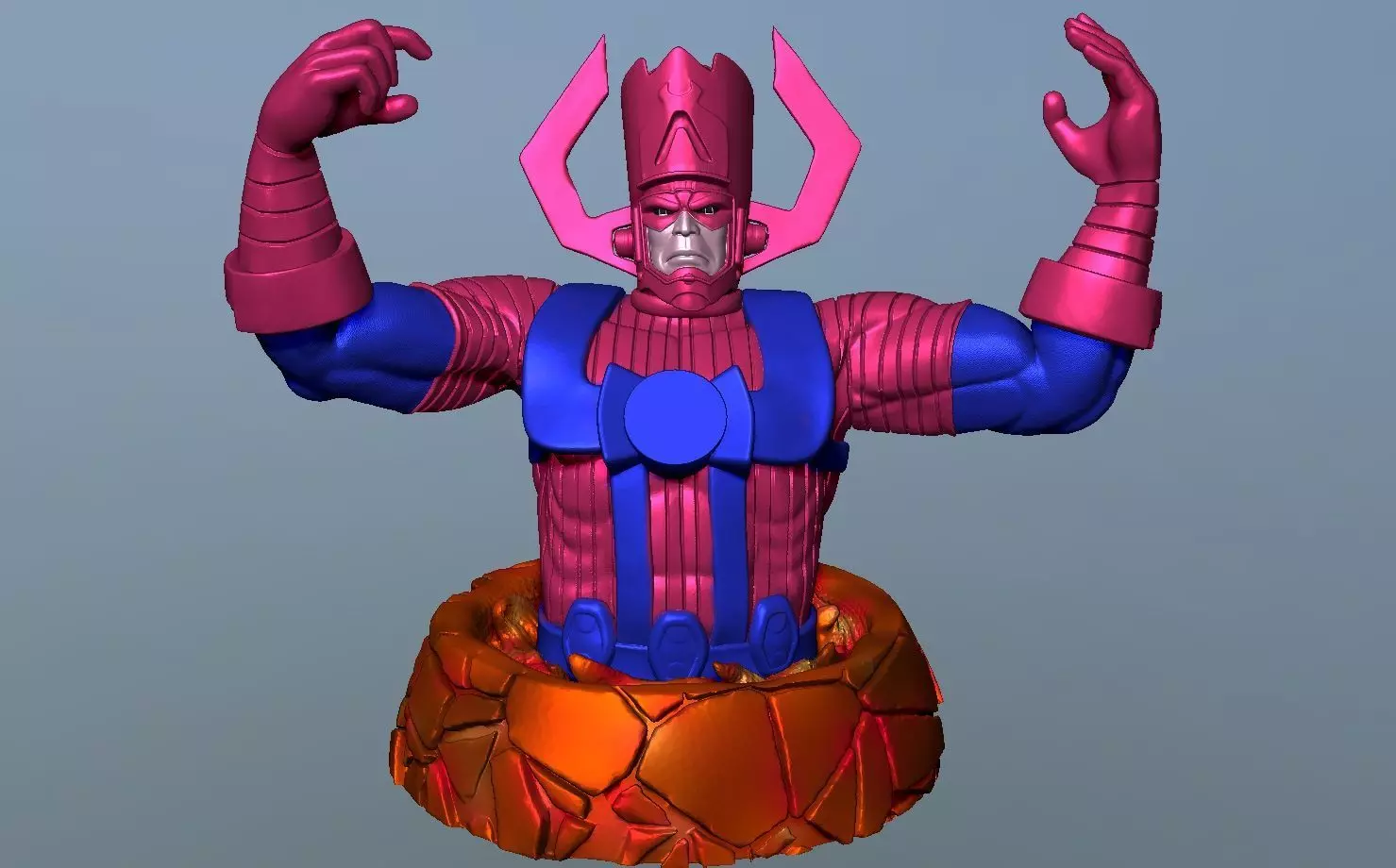 Galactus Destroying Planet 3D print model