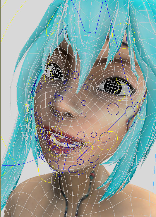 3D Dora anime girl in swimsuit Low-poly 3D model_9