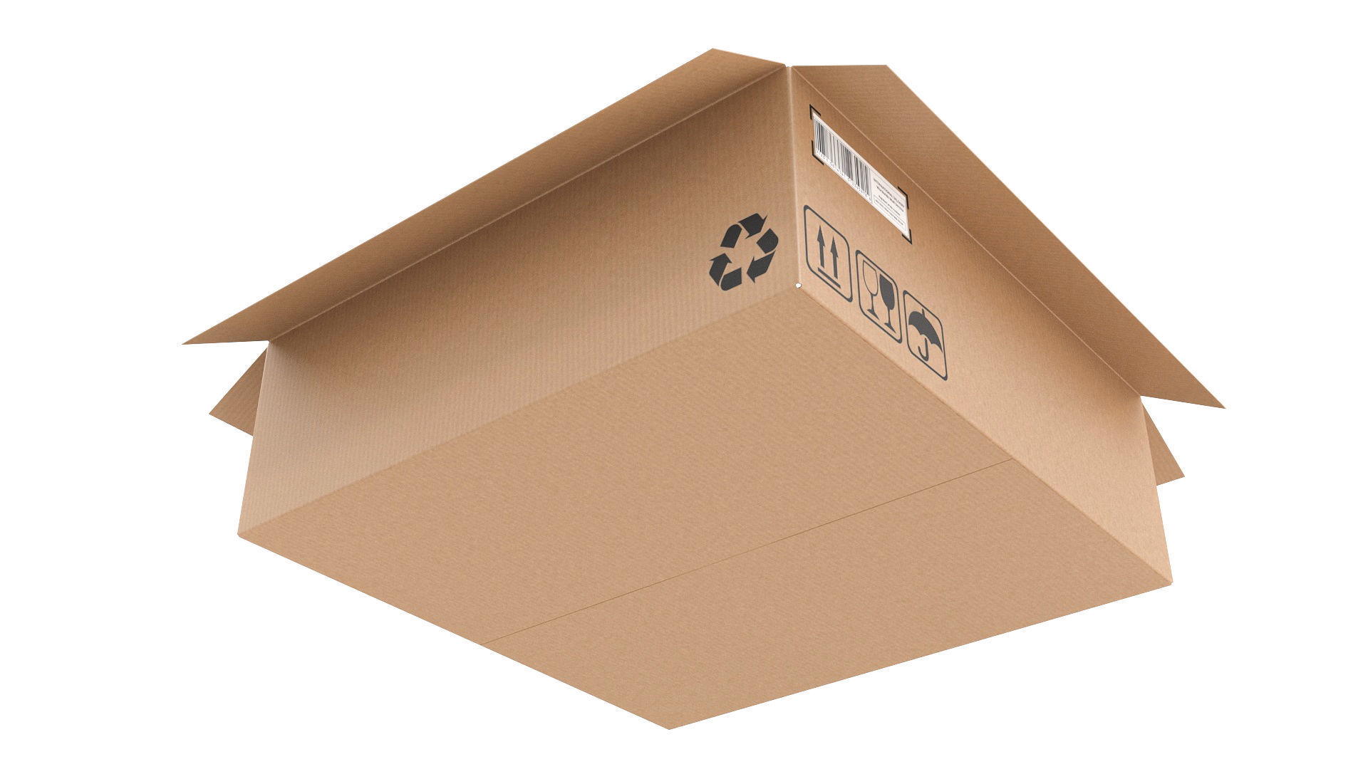 Cardboard box 22 3D model_6