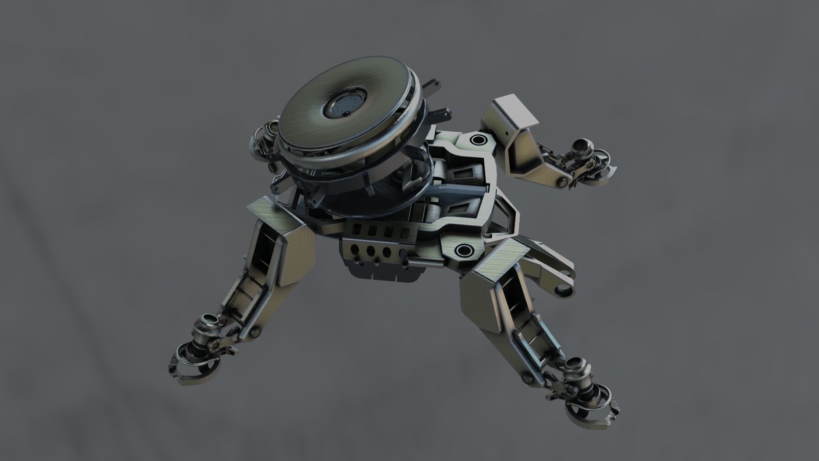 Robot mech station space scifi  3D model_4