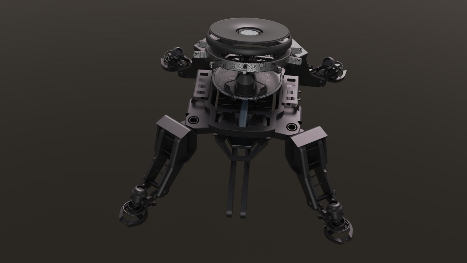 Robot mech station space scifi  3D model_1