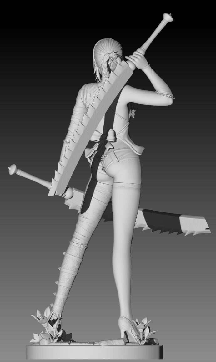 Kaine - 2B Nier Replicant for 3D print - pre supported included 3D print model_15
