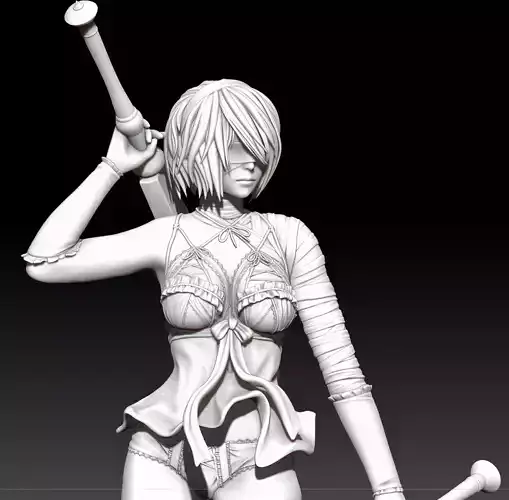 Kaine - 2B Nier Replicant for 3D print - pre supported included 3D print model