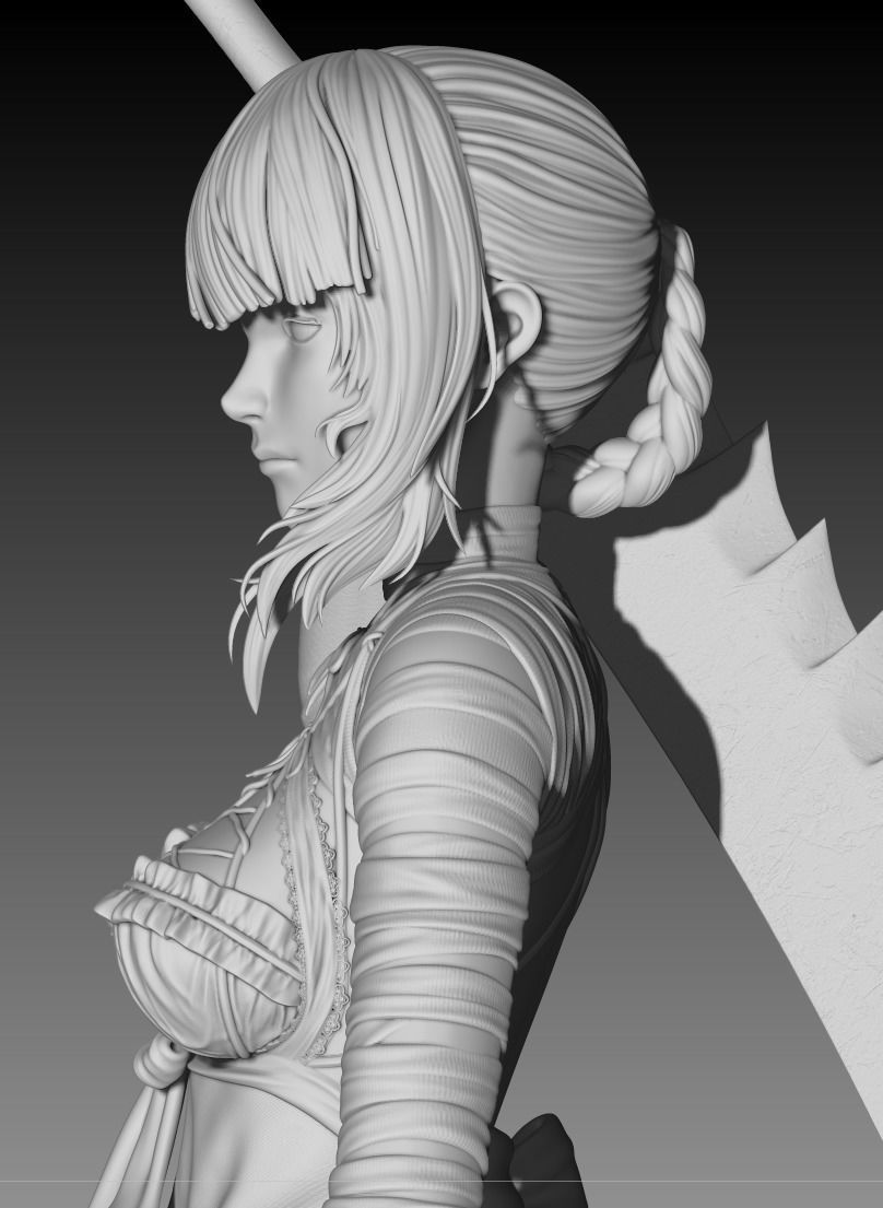 Kaine - 2B Nier Replicant for 3D print - pre supported included 3D print model_5
