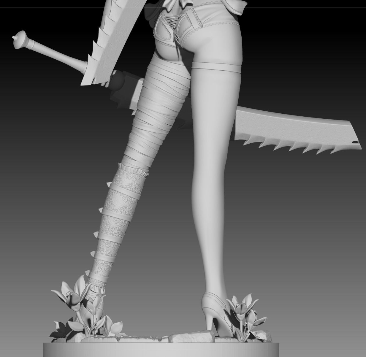 Kaine - 2B Nier Replicant for 3D print - pre supported included 3D print model_18