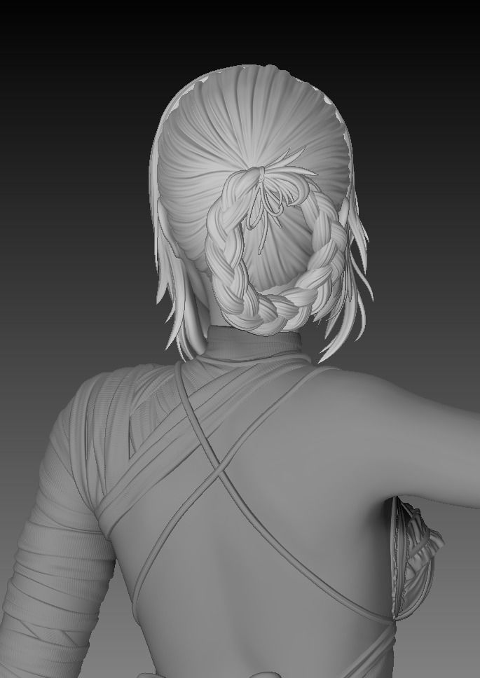 Kaine - 2B Nier Replicant for 3D print - pre supported included 3D print model_2