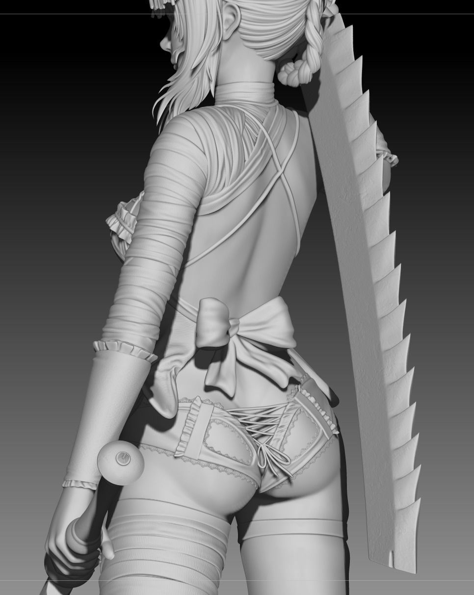 Kaine - 2B Nier Replicant for 3D print - pre supported included 3D print model_13