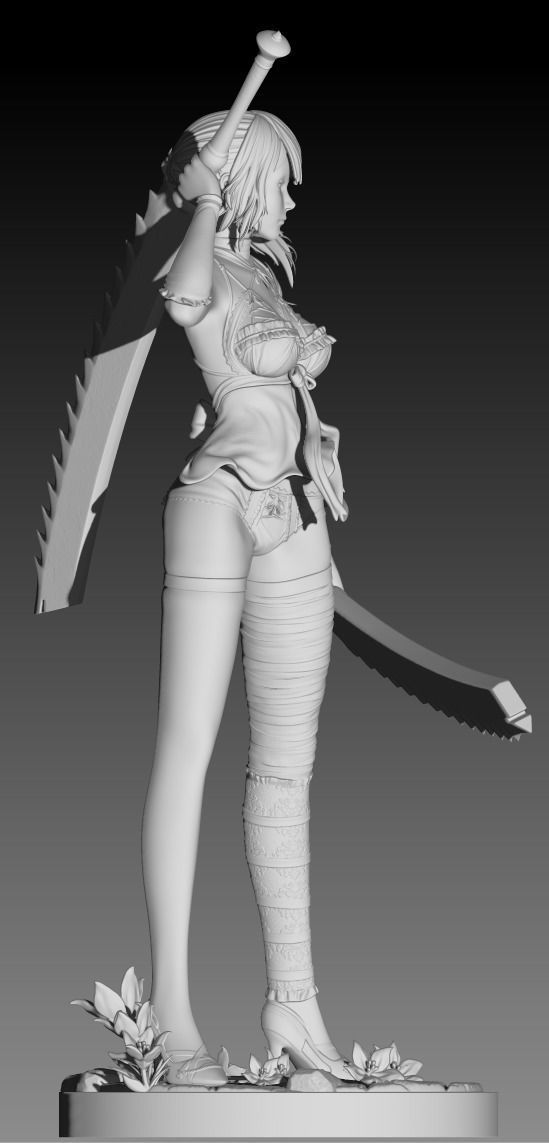 Kaine - 2B Nier Replicant for 3D print - pre supported included 3D print model_19