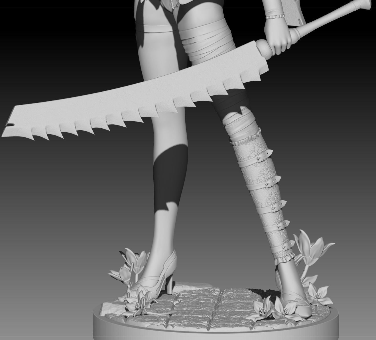 Kaine - 2B Nier Replicant for 3D print - pre supported included 3D print model_17