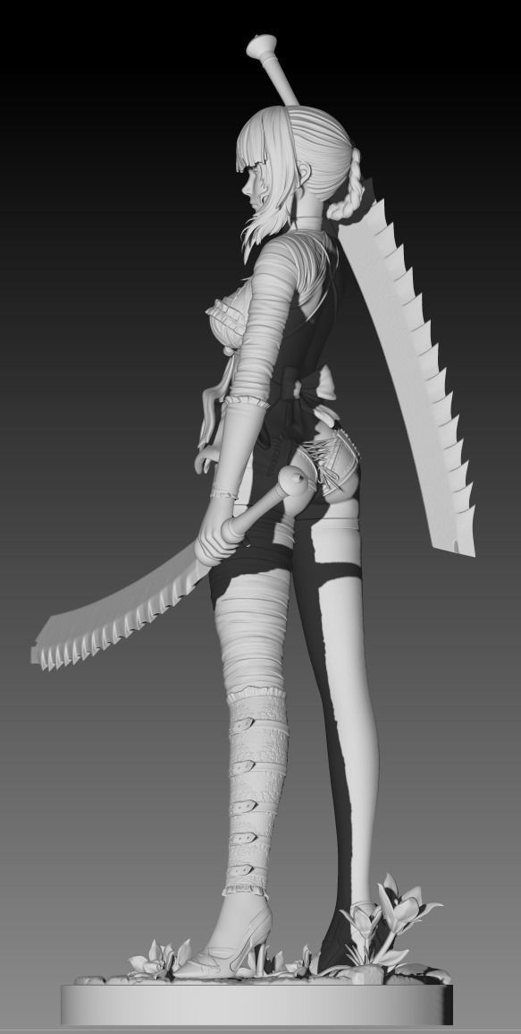 Kaine - 2B Nier Replicant for 3D print - pre supported included 3D print model_16