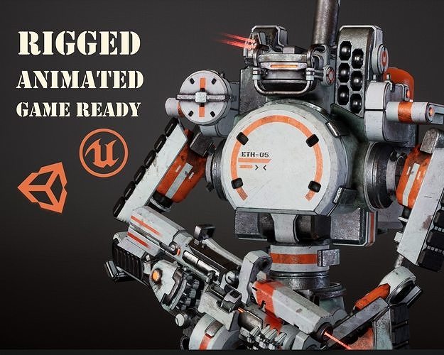 Etasphera05 star wars robot Low-poly 3D model