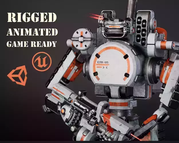 Etasphera05 star wars robot Low-poly 3D model