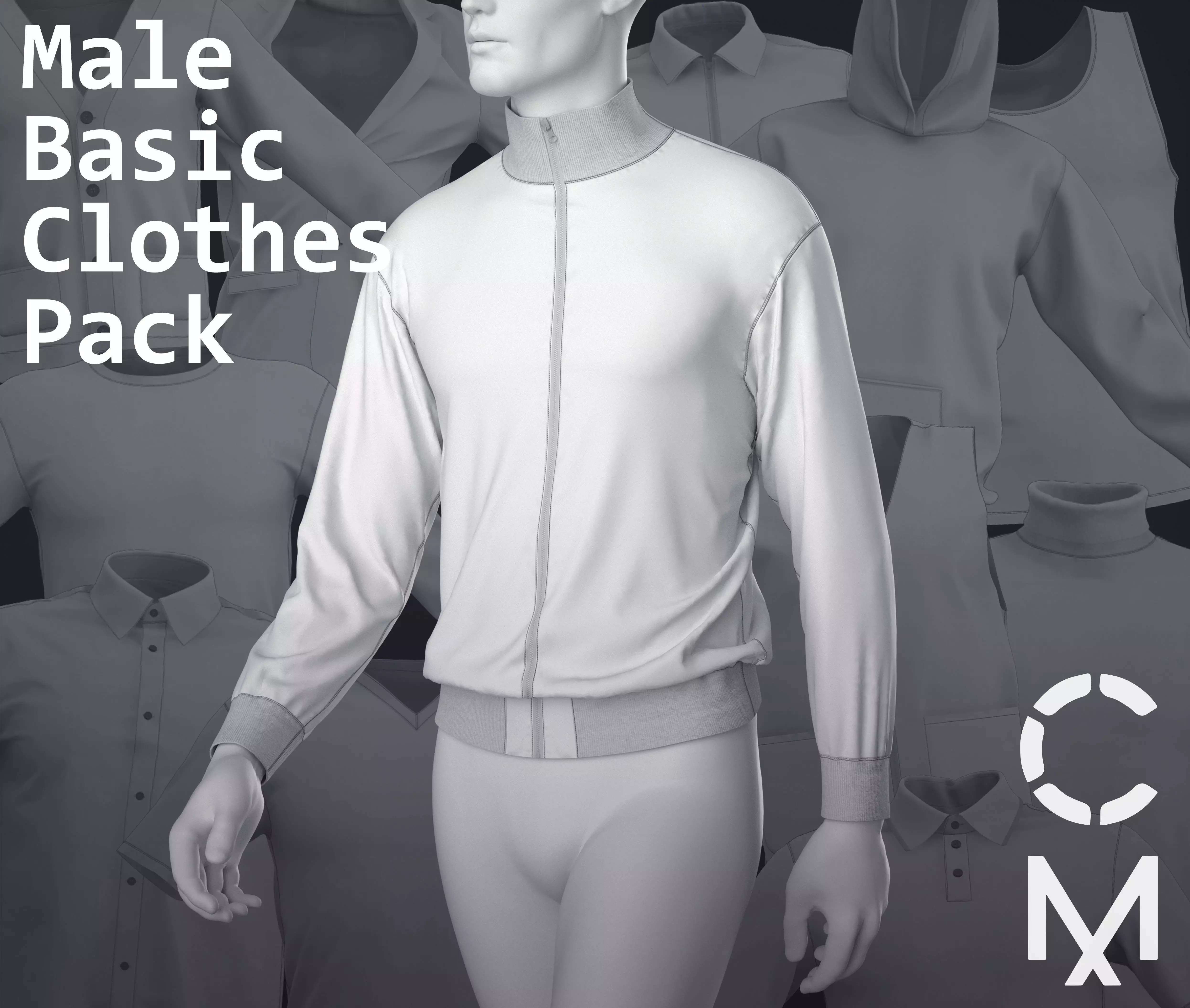 MALE CLOTHES PACK 2021 genesis 8 highpoly 3D model_0