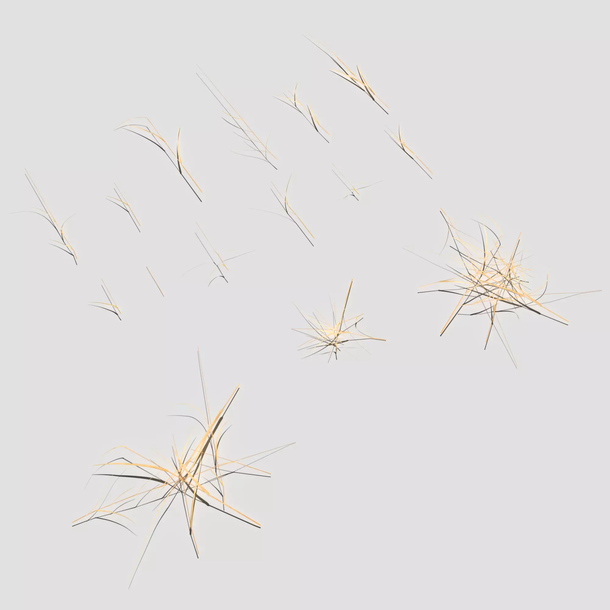 Low Poly Dead Grass Pack Low-poly 3D model