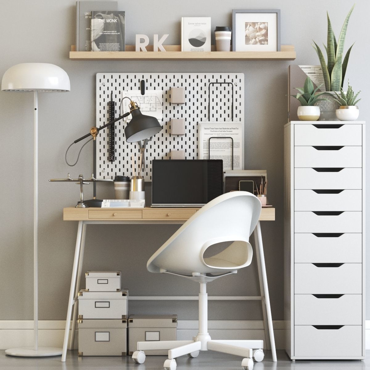 Office workplace 65 3D model_3