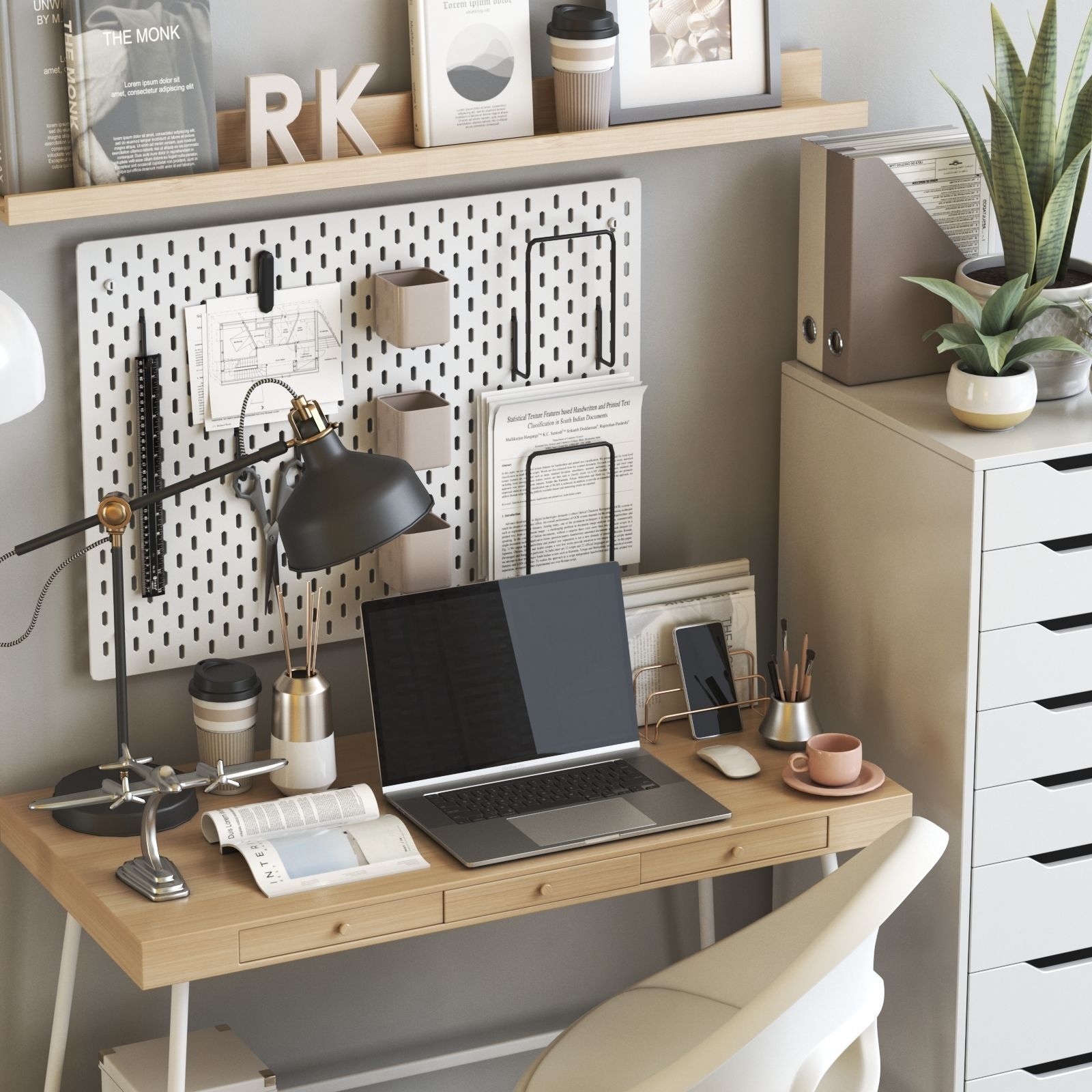 Office workplace 65 3D model_1