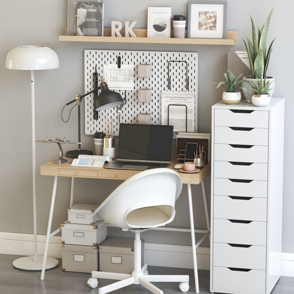 Office workplace 65 3D model_4