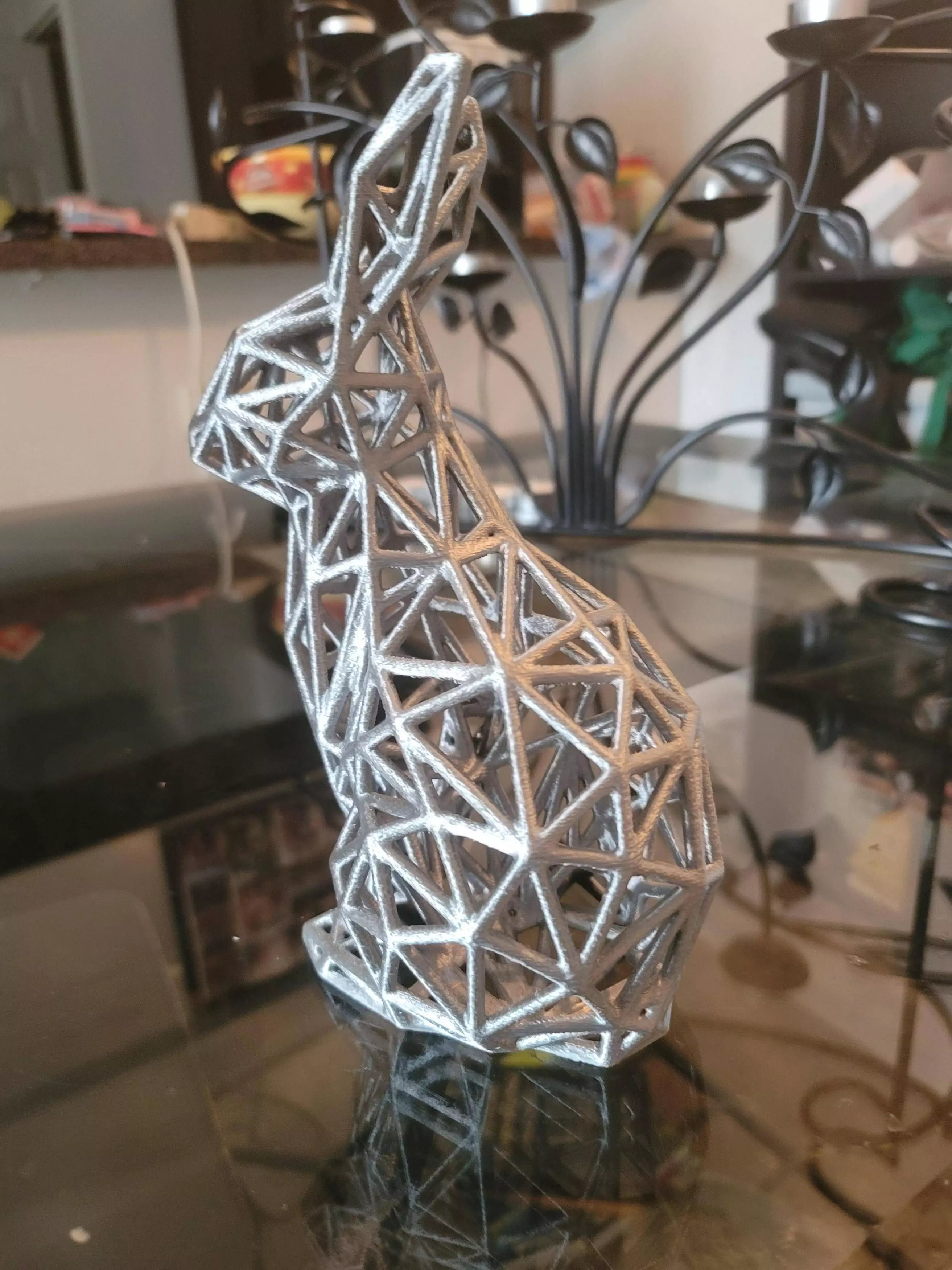 Wireframe Bunny Rabbit Model 3D print model_0