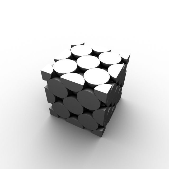 FCC unit cell Free 3D model_1