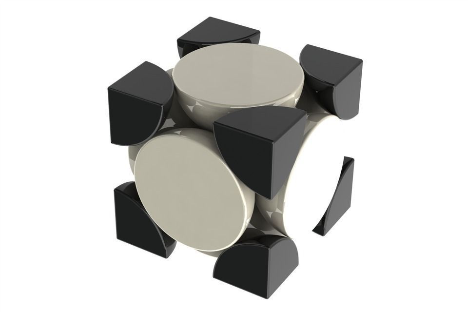 FCC unit cell Free 3D model_4