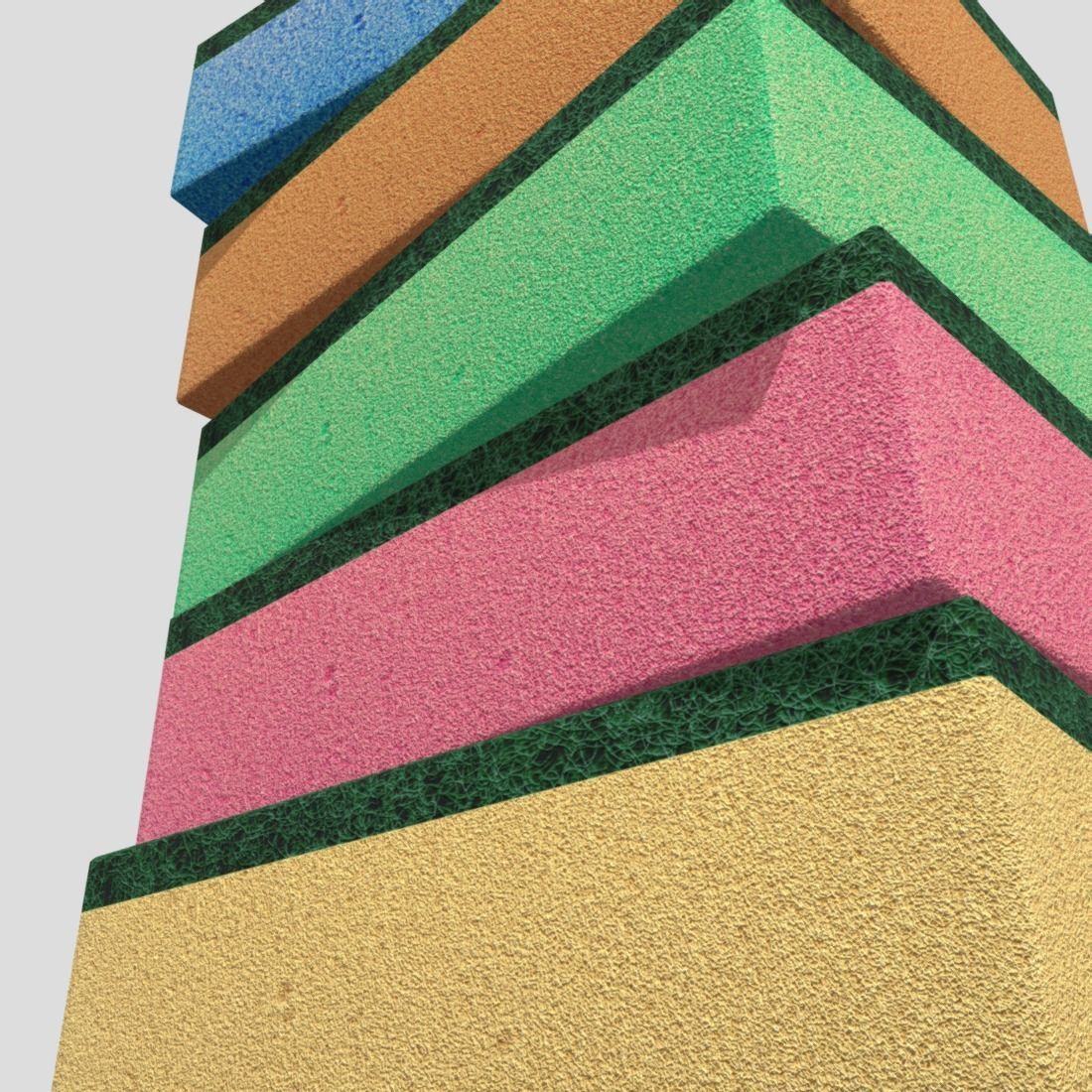Sponges stack of Low-poly 3D model_13