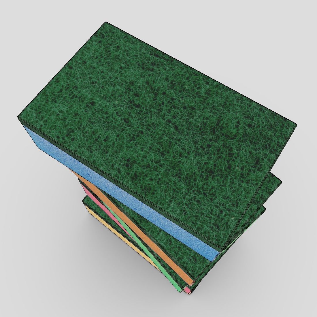 Sponges stack of Low-poly 3D model_8