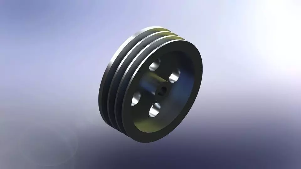 V-belt pulley Free 3D model