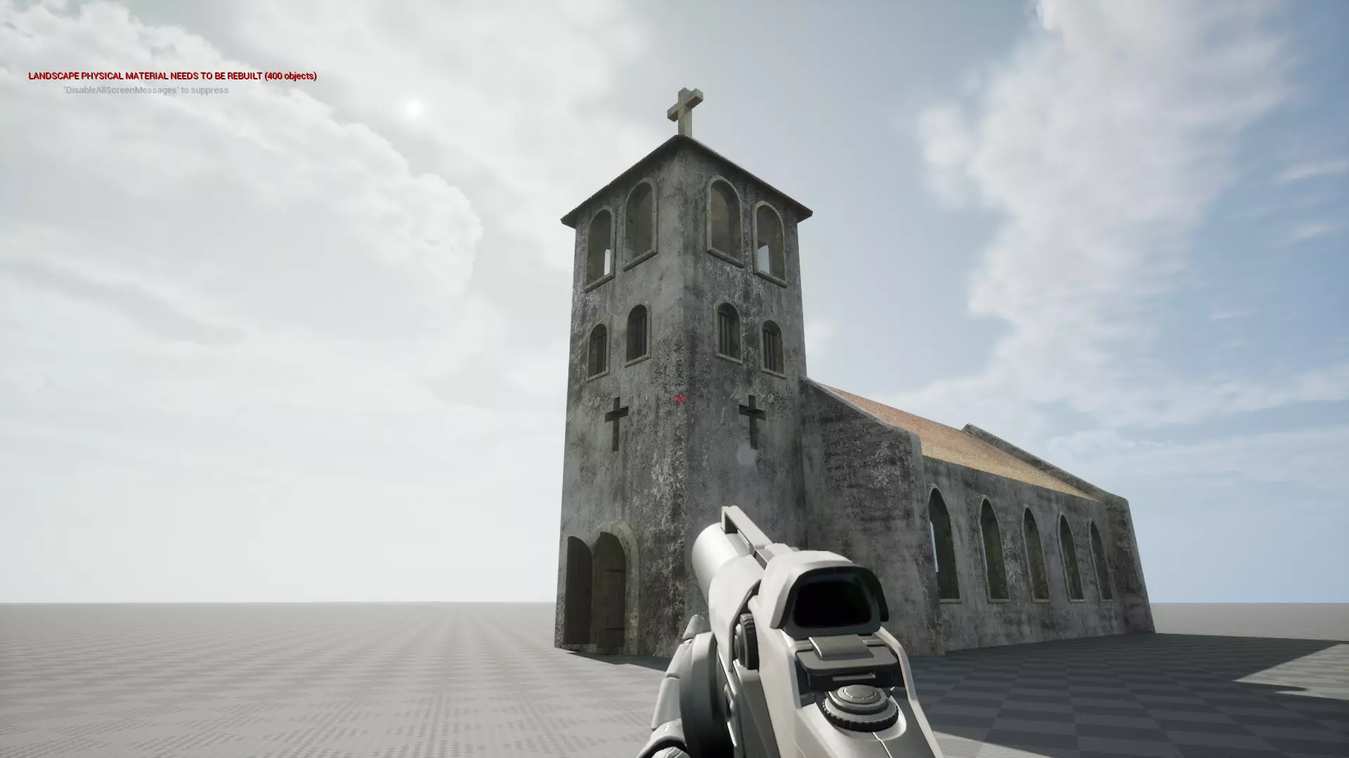 Church in desert Low-poly 3D model