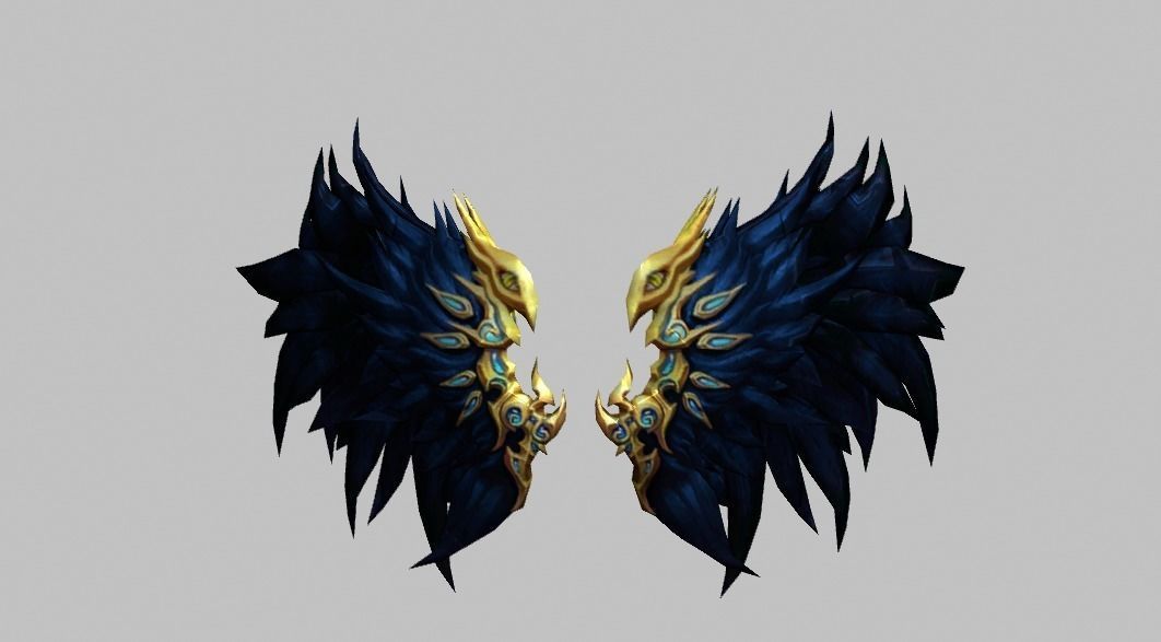 Futuristic Wing Low-poly 3D model_12