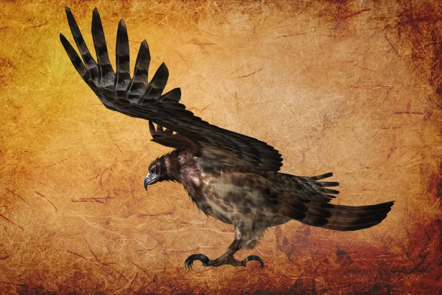 Animal  - Bird eagle Low-poly 3D model_0