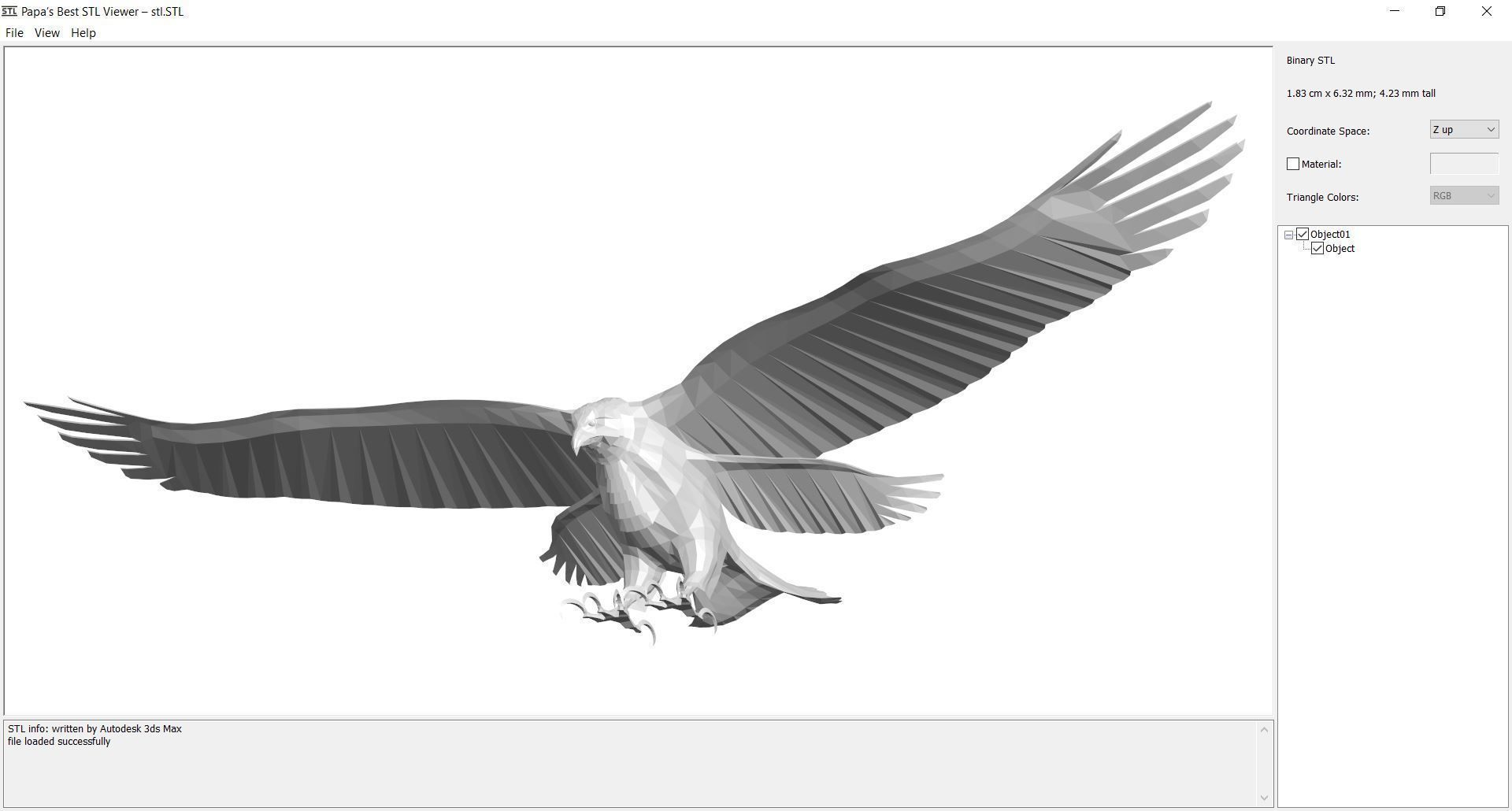 Animal  - Bird eagle Low-poly 3D model_7