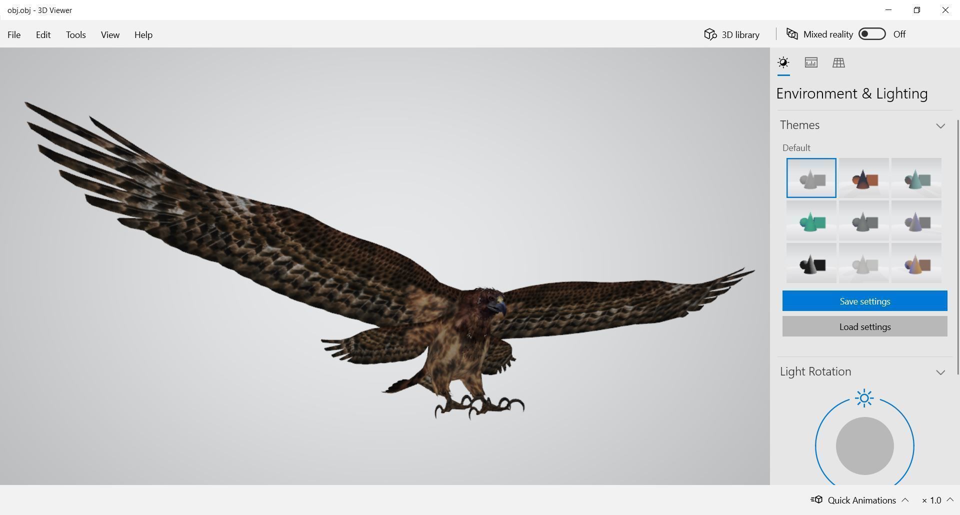 Animal  - Bird eagle Low-poly 3D model_2