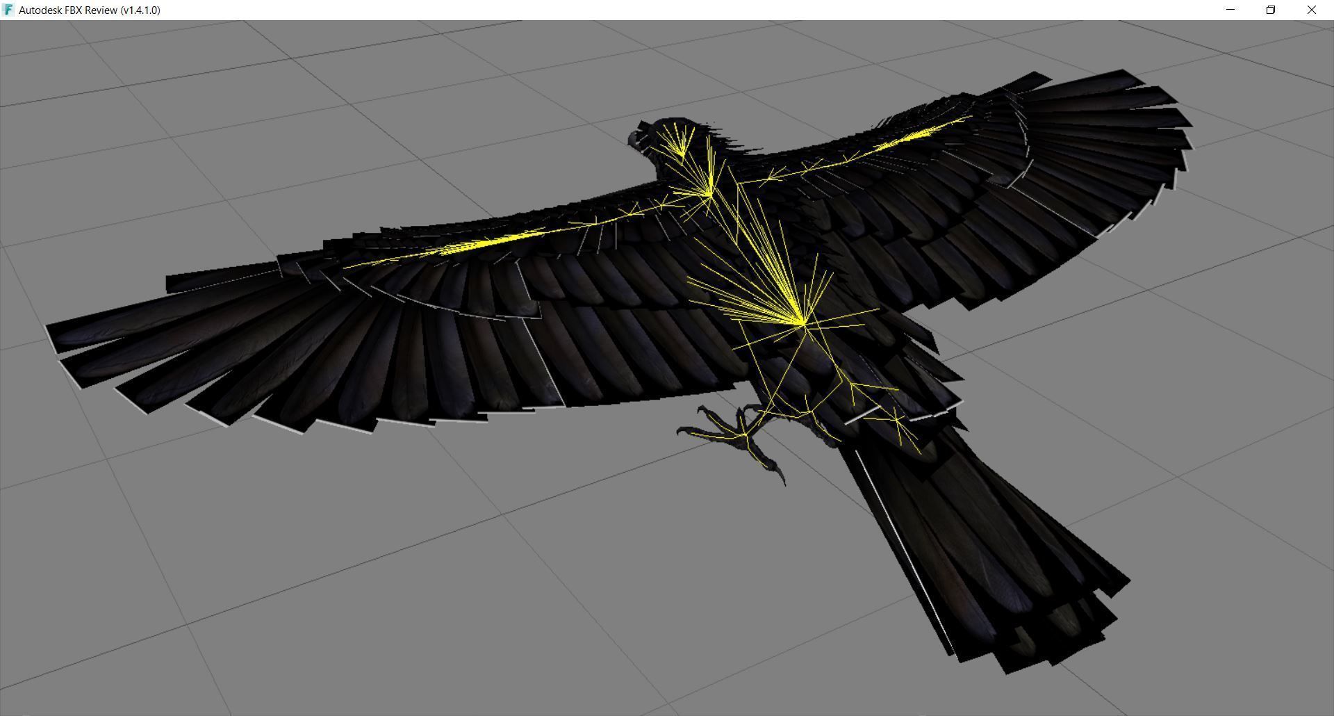Animal  - Bird raven Low-poly 3D model_3