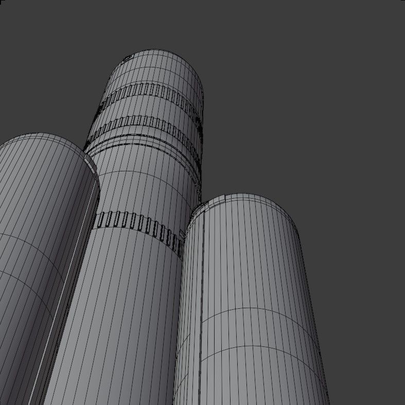 Rocket Low-poly 3D model_19