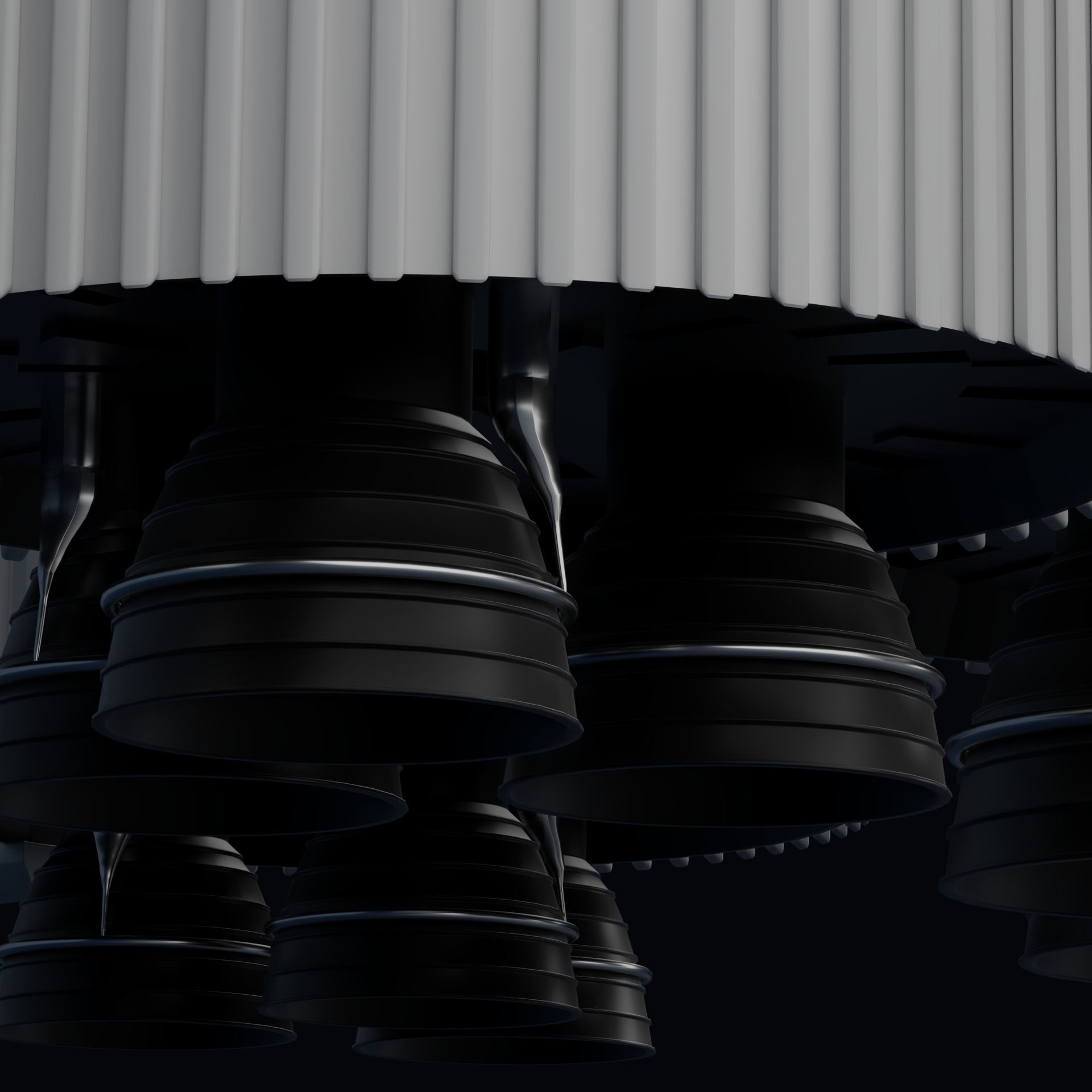 Rocket Low-poly 3D model_7