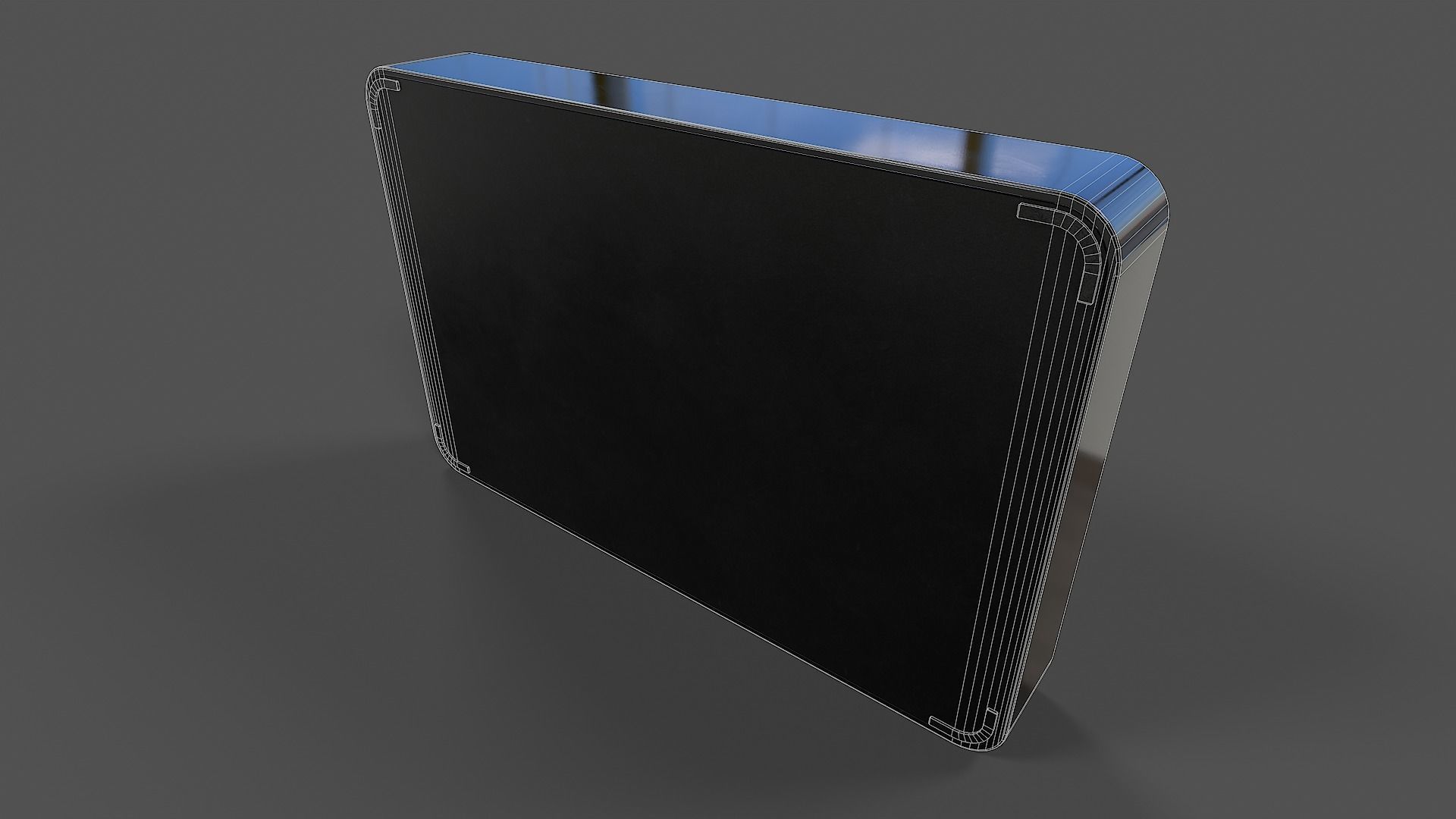 External Hard Drive Large V01 - Low Poly Low-poly 3D model_17